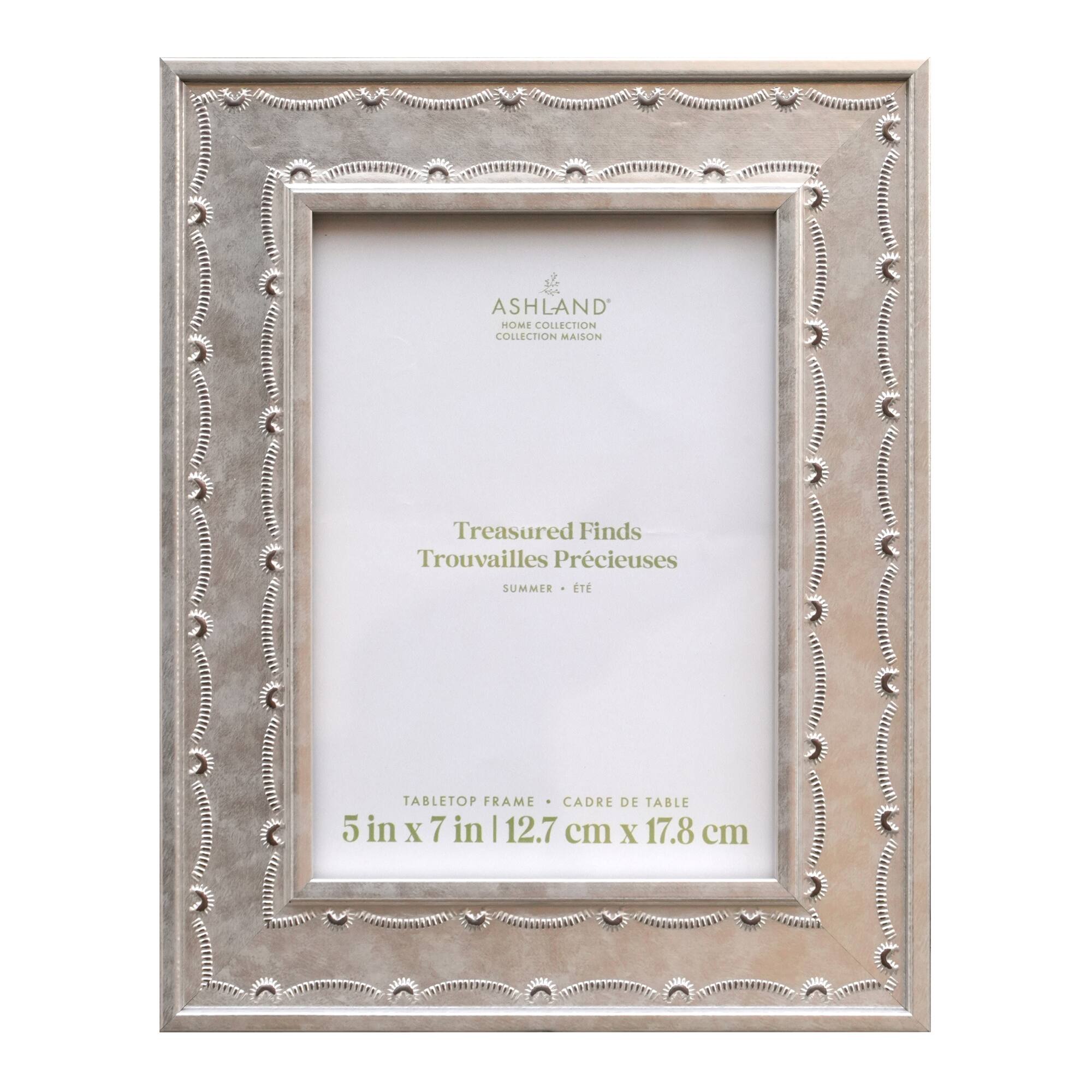 5" x 7" Silver Stamped Tabletop Frame, Treasured Finds by Ashland®